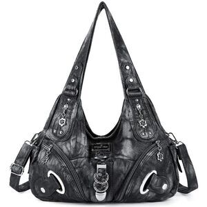 Holo Women Satchel Handbag-Grey-g